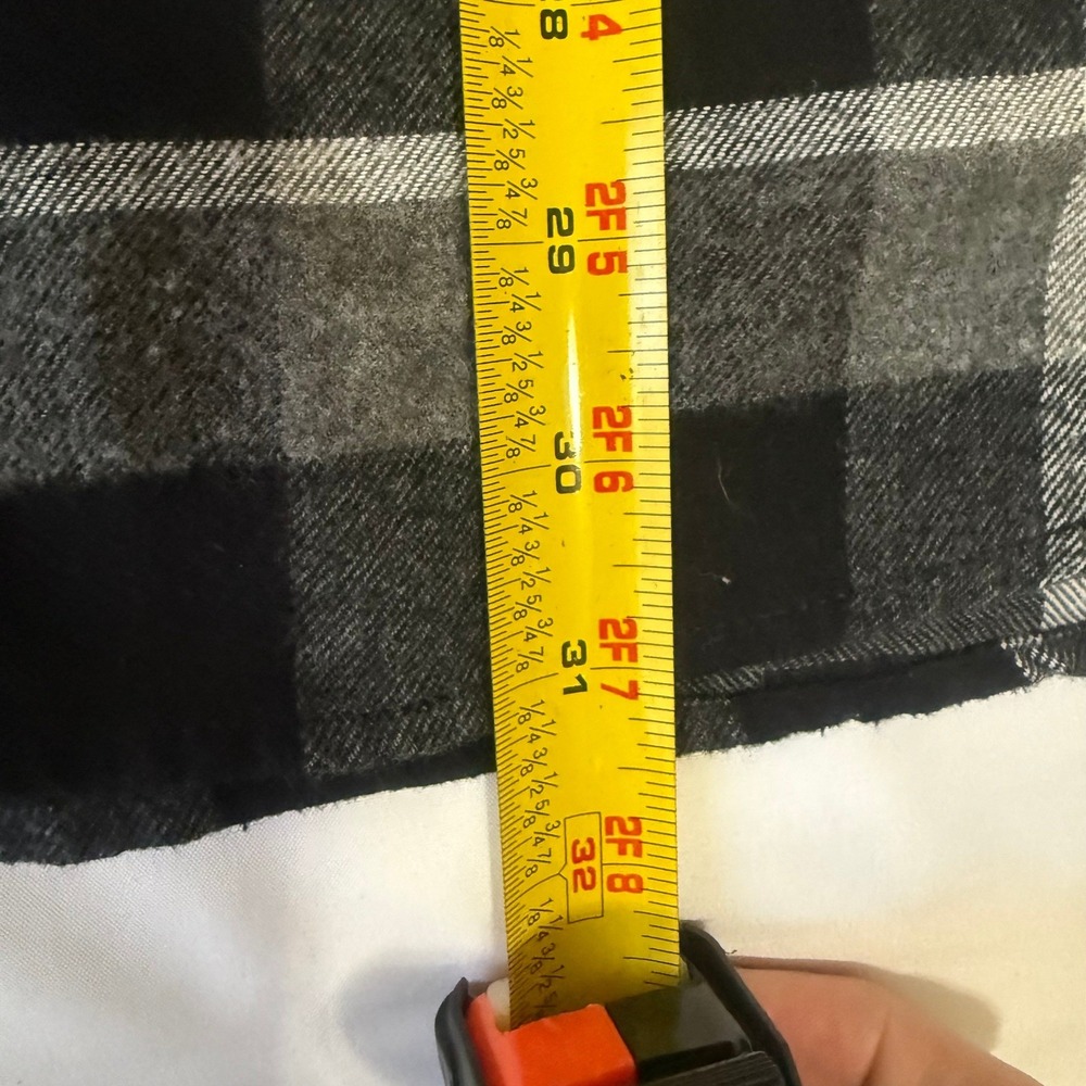 Weatherproof Vintage Mens XXL Plaid Flannel Shirt Black Gray Button Up Long Slv. - Picture 11 of 11